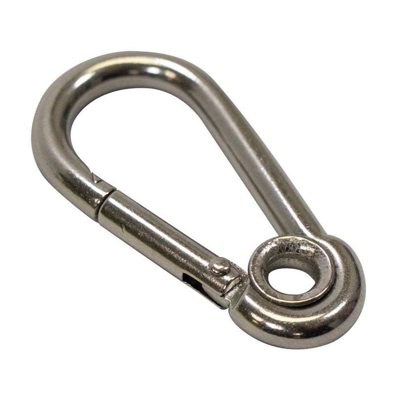 Scuba Choice Boat Marine Clip Stainless Steel Safety Spring Hook Carabiner with Rope Holder - Image 3