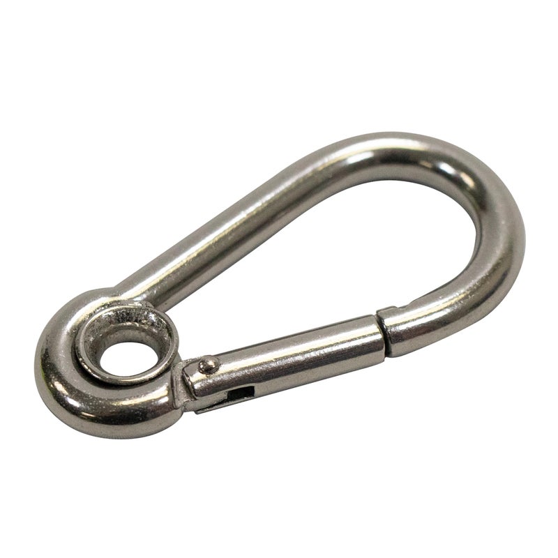 Scuba Choice Boat Marine Clip Stainless Steel Safety Spring Hook Carabiner with Rope Holder - Image 4