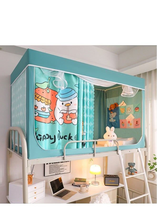 73Hours Bed Canopy Tents Curtain Blackout Curtain Single Bed Tent Curtain Student Shading Cloth Bed Canopy Mosquito Net Student Sleep Privacy Protection - Image 1
