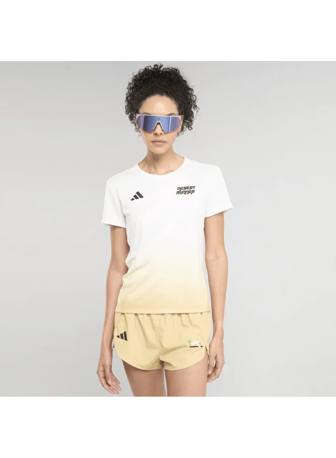 adidas تي شيرت أديداس ديزرت رنر للنساء بيج