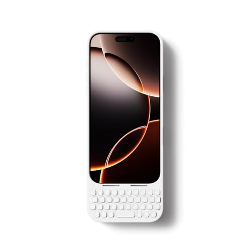 Akko MetaKey Keyboard for iPhone 16 Pro Max Maximize Screen Space Keyboard Case for Accurate Typing Cloud White - Image 1