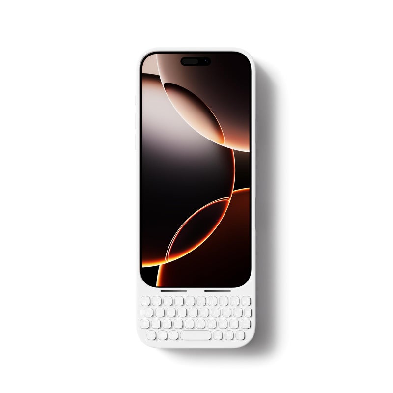 Akko MetaKey Keyboard for iPhone 16 Pro Max Maximize Screen Space Keyboard Case for Accurate Typing Cloud White - Image 2