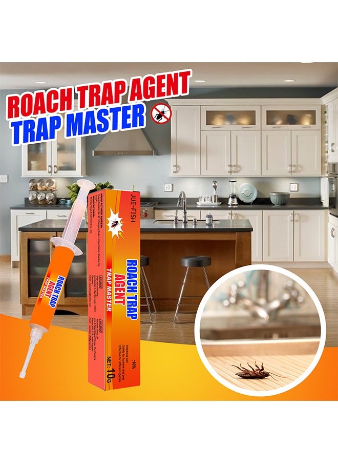JUE-FISH Cockroach Bait,Strong Cockroach Eliminator Kitchen Household Catcher,Powerful Cockroach Bait Cockroach Eliminator for Toilet Bedroom Kitchen, 10g - Image 1