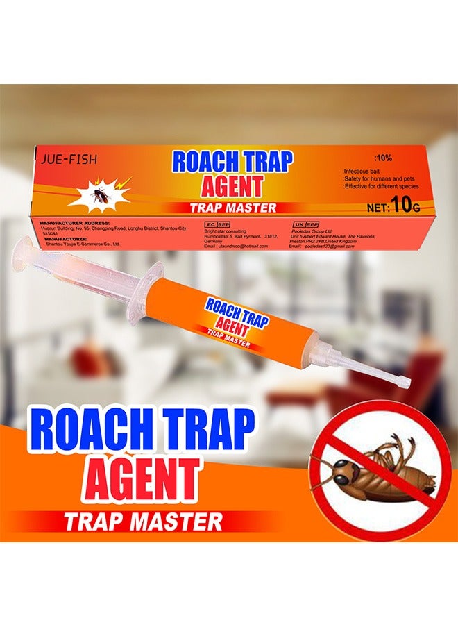 JUE-FISH Cockroach Bait,Strong Cockroach Eliminator Kitchen Household Catcher,Powerful Cockroach Bait Cockroach Eliminator for Toilet Bedroom Kitchen, 10g - Image 2