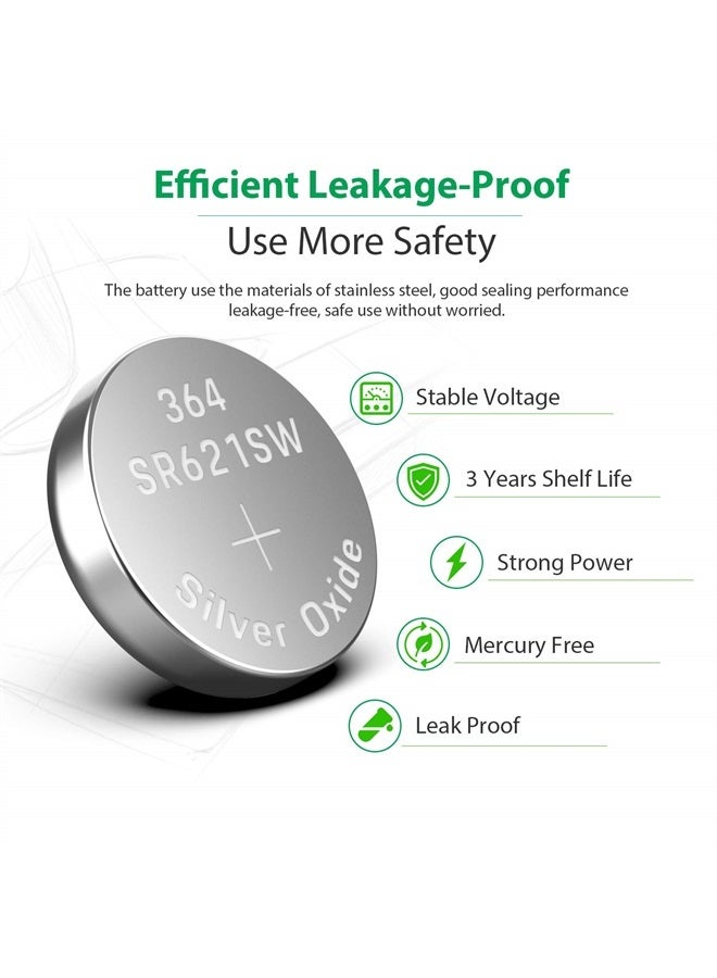 LiCB 20 Pack SR621SW 364 164 363 AG1 Battery 1.5V Button Cell Watch Batteries  - Image 5