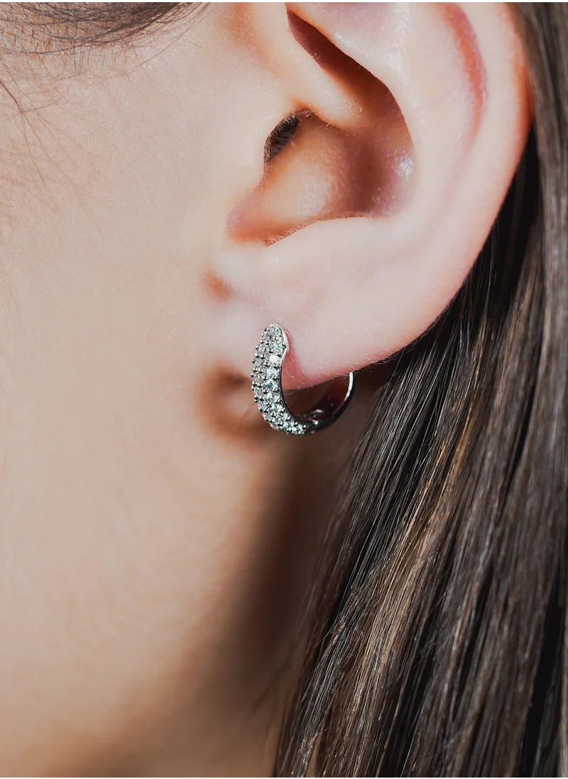 BUCKLEY LONDON Cluster Hoop Earring