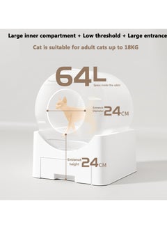 Gogoya Self Cleaning Cat Litter Box, 65L+11L Extra Large Automatic Litter Box for Multiple Cats, APP Control, Negative ion Sterilization and Deodorization  - Image 2