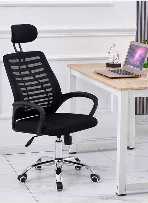 Office Chair Ergonomic Gaming Chair Executive Mesh Office Chair Swivel Height Adjustable Computer Desk Chair Game Chair Lumbar Support Task Chair Black Mesh Seat Computer Office Desk Chair