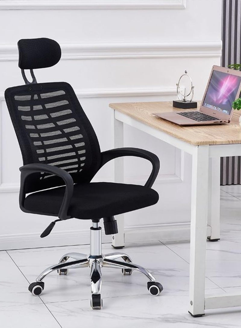 Office Chair Ergonomic Gaming Chair Executive Mesh Office Chair Swivel Height Adjustable Computer Desk Chair Game Chair Lumbar Support Task Chair Black Mesh Seat Computer Office Desk Chair