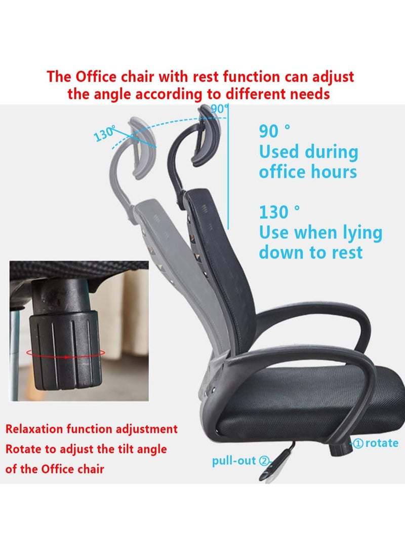 Office Chair Ergonomic Gaming Chair Executive Mesh Office Chair Swivel Height Adjustable Computer Desk Chair Game Chair Lumbar Support Task Chair Black Mesh Seat Computer Office Desk Chair