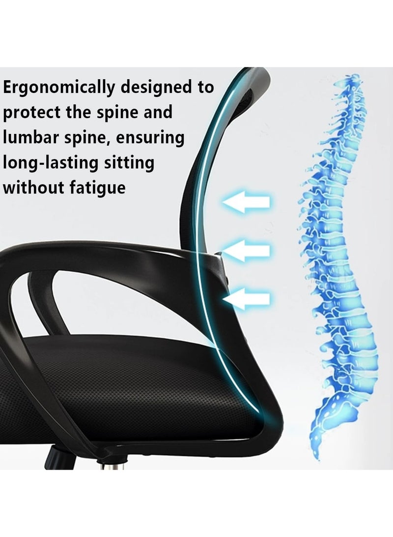 Office Chair Ergonomic Gaming Chair Executive Mesh Office Chair Swivel Height Adjustable Computer Desk Chair Game Chair Lumbar Support Task Chair Black Mesh Seat Computer Office Desk Chair