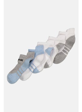 RBX Kids Boy 5 Pairs Textured Ankle Socks, Grey  - Image 2