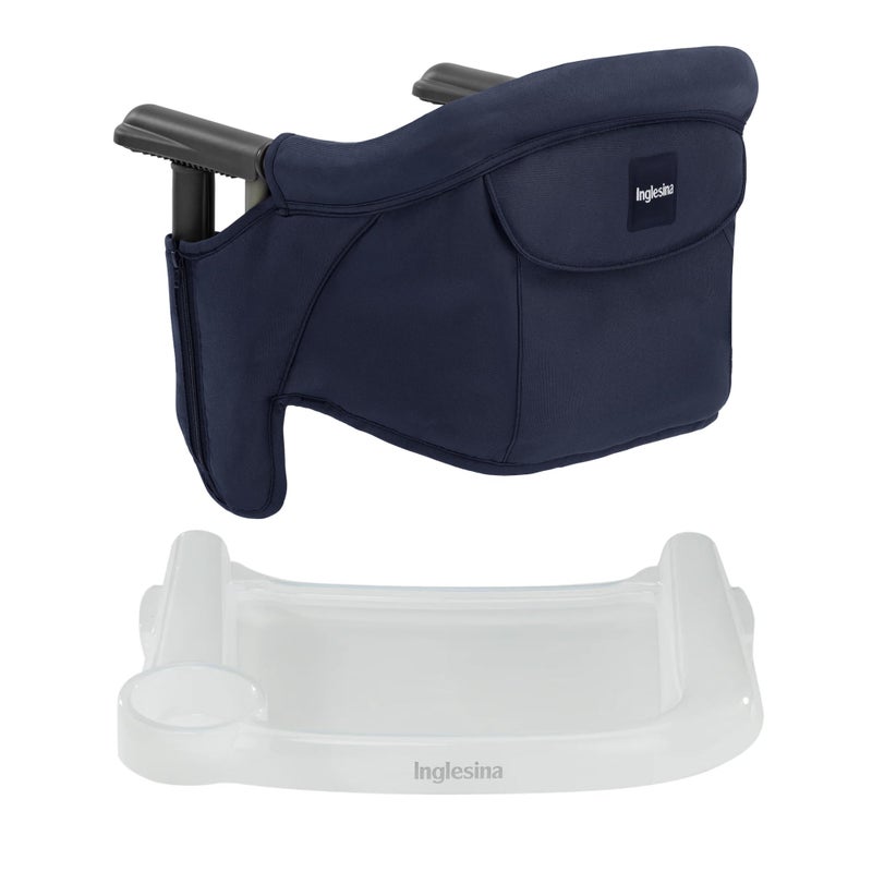 Inglesina Inglesina Fast Table Chair Navy Fast Dining Tray Portable Baby High Chair for Babies Toddlers up to 37 lbs Fits Tables 08 to 35 Thick Compact Easy to Use Travel Bag Included