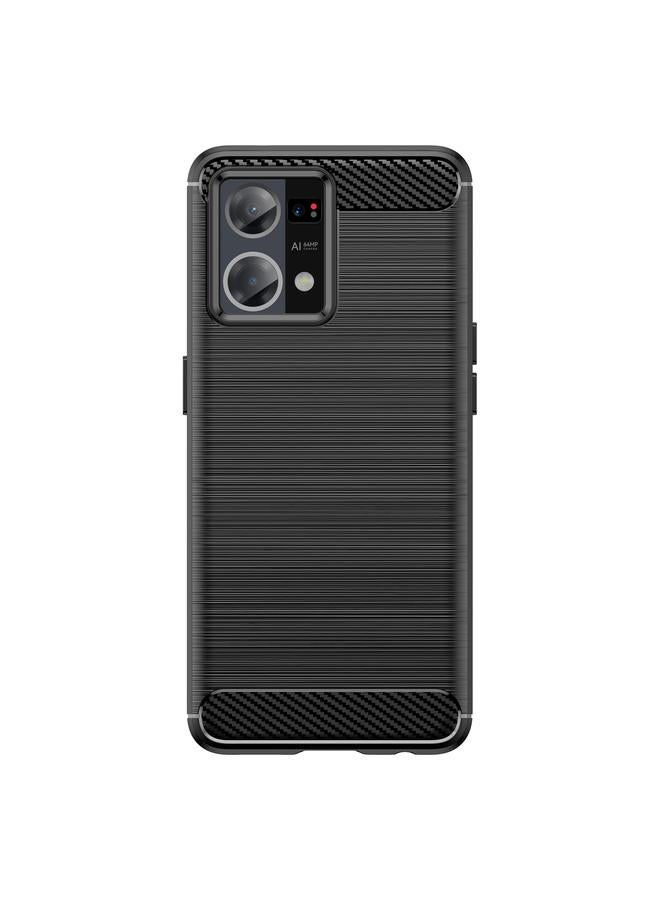 اس-توب جراب لهاتف OPPO F21 Pro مصنوع من ألياف الكربون TPU بملمس ناعم - Image 2