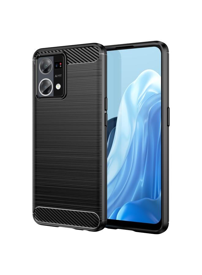 اس-توب جراب لهاتف OPPO F21 Pro مصنوع من ألياف الكربون TPU بملمس ناعم - Image 1