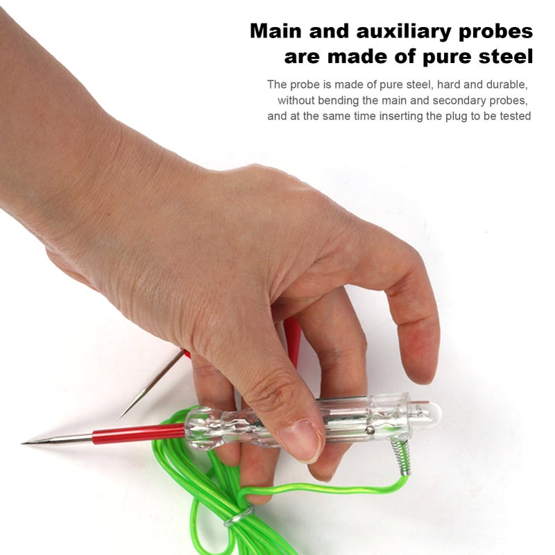 12v24v Automotive Circuit Tester Kit Test Leads Kit Test Light Dual Probes Alligator Clamps Two-Way Voltage Test for Maintenance - Image 3