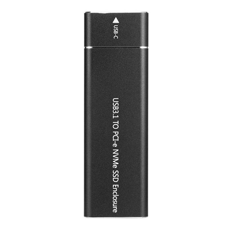 M.2 NVME Solid State Drive Box USB3.1 Type-C Input Interface Aluminum Alloy Shell Material High Speed Transmission Black - Image 1