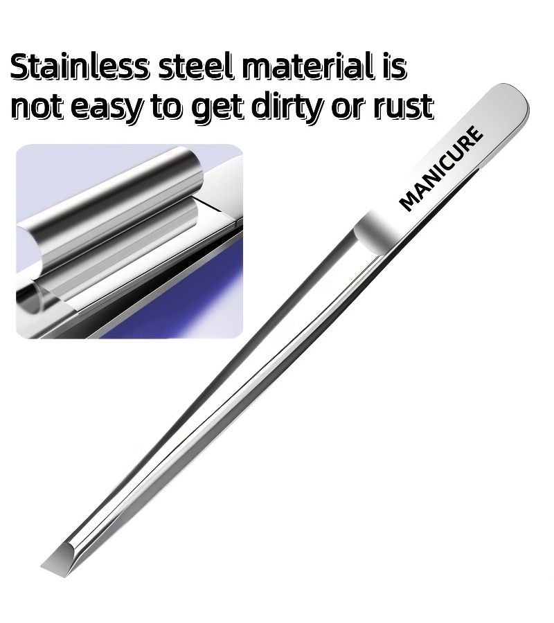 Precision 0.0001 Stainless Steel Tweezers For Eyebrow Shaping And Beard Trimming - Image 2