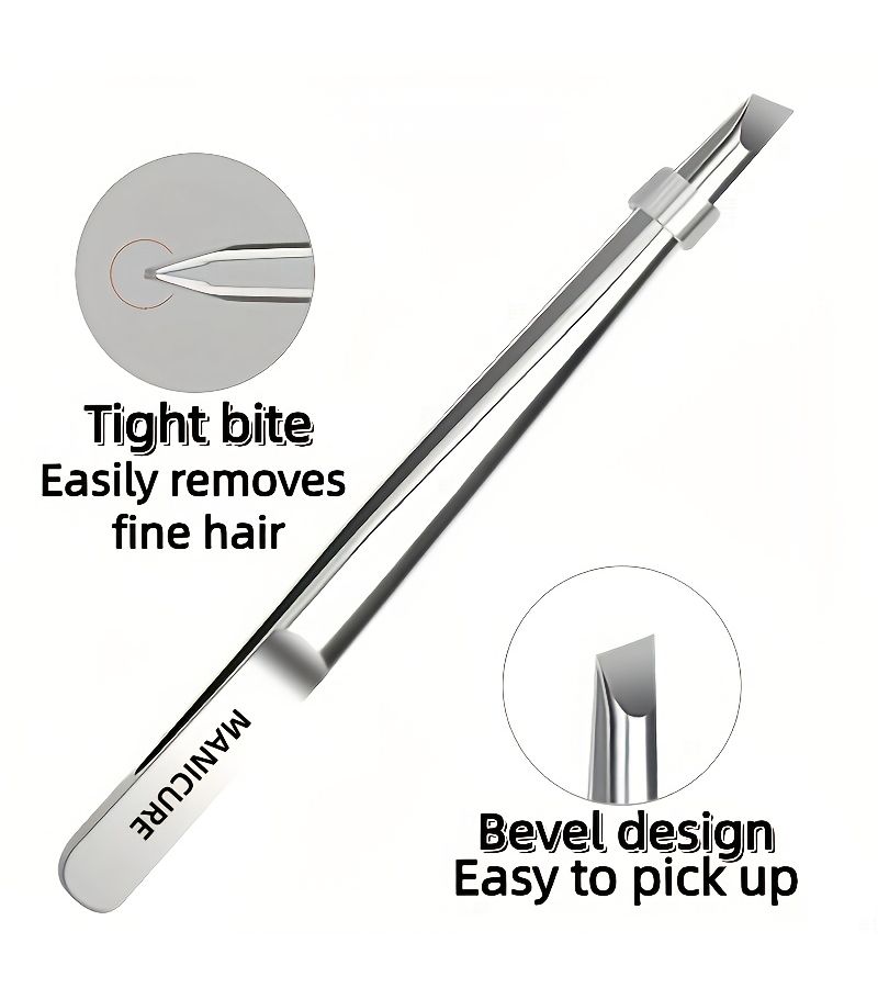 Precision 0.0001 Stainless Steel Tweezers For Eyebrow Shaping And Beard Trimming - Image 3