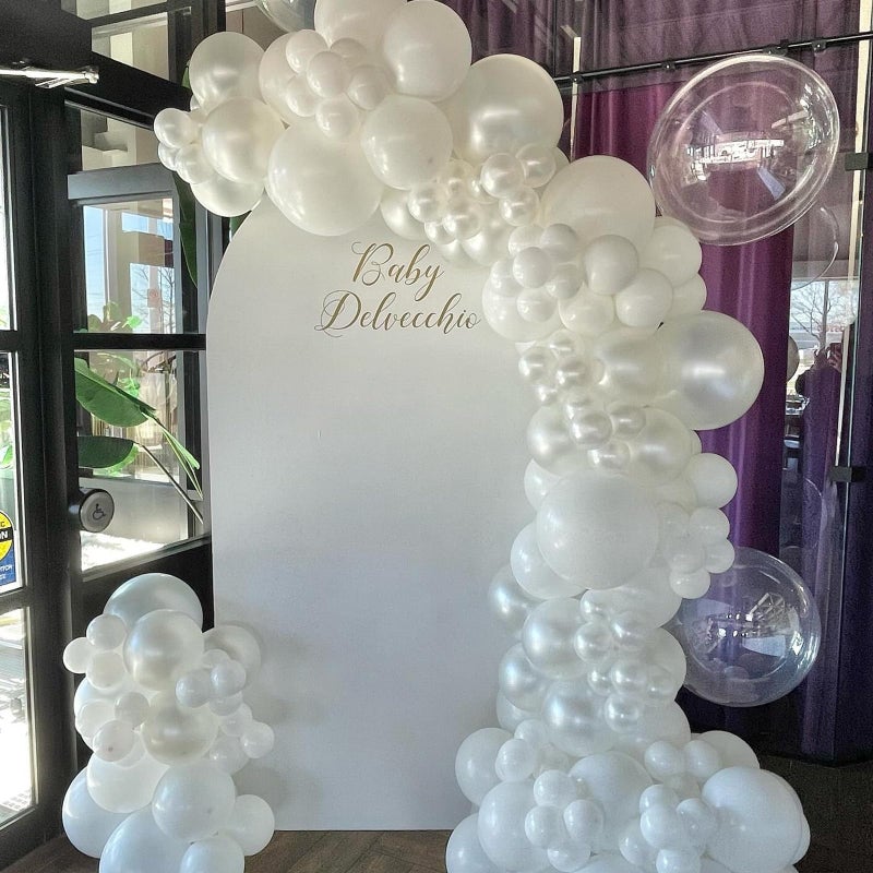 awenztech Pearl White Balloons 12 inch, White Latex Balloons 50pcs Party Balloons for Wedding Engagement Bridal Baby Shower Birthday Party Decorations - Image 4