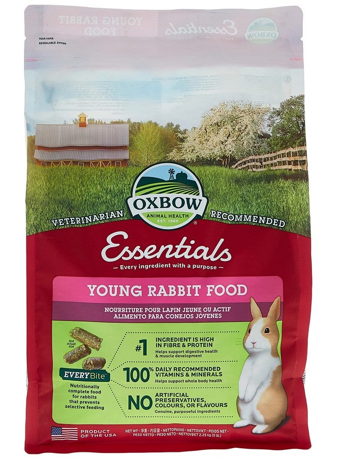 أوكسبو أساسيات صحة الأرانب - أعلاف الحيوانات الصغيرة المدعمة للأرانب الصغيرة، 5 أرطال - Image 1