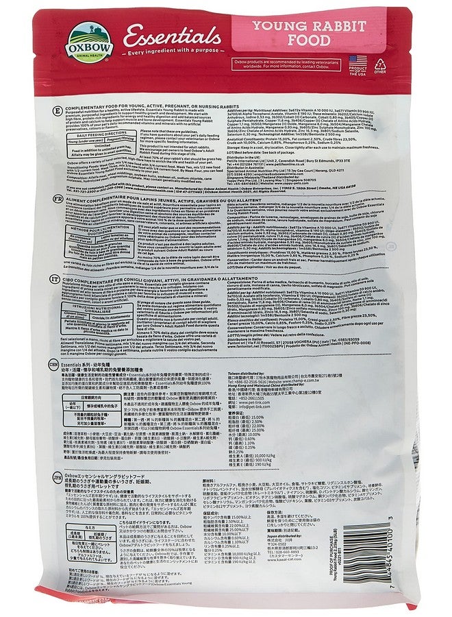 أوكسبو أساسيات صحة الأرانب - أعلاف الحيوانات الصغيرة المدعمة للأرانب الصغيرة، 5 أرطال - Image 2