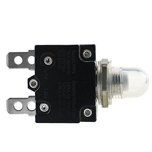 T Tocas 5pcs Push Button Reset 15A Circuit Breakers with Quick Connect Terminals and Waterproof Button Cap - Image 3