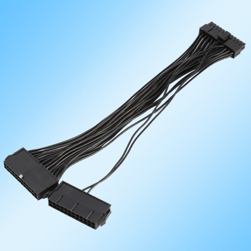 24Pin Mining Dual PSU Adapter 30cm 20+4pin ATX Power Supply Cable Connector - Enables Connection of 2 Power Supply Units to a Single Motherboard for Bitcoin Mining Builds - Image 4