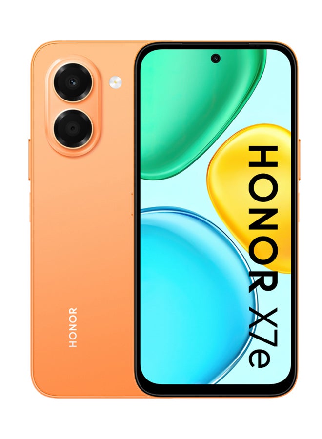 Honor X7e Dual SIM 4G Sunrise Orange 6GB RAM 128GB - Middle East Version - Image 1