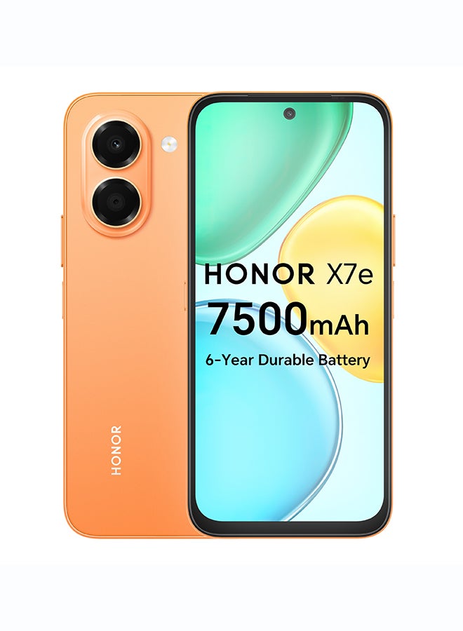 Honor X7e Dual SIM 4G Sunrise Orange 6GB RAM 128GB - Middle East Version - Image 1