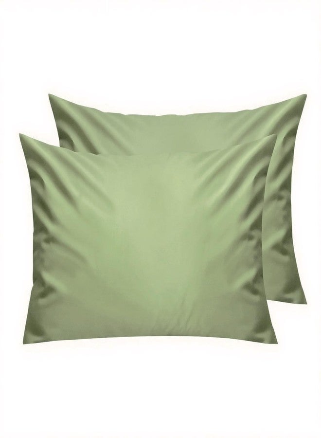 Lirex Standard Pillow Cases Set of 2, 300 Thread Count 100% Cotton Pillow Covers, Breathable and Soft, Standard (20" x 26"), Green - Image 1