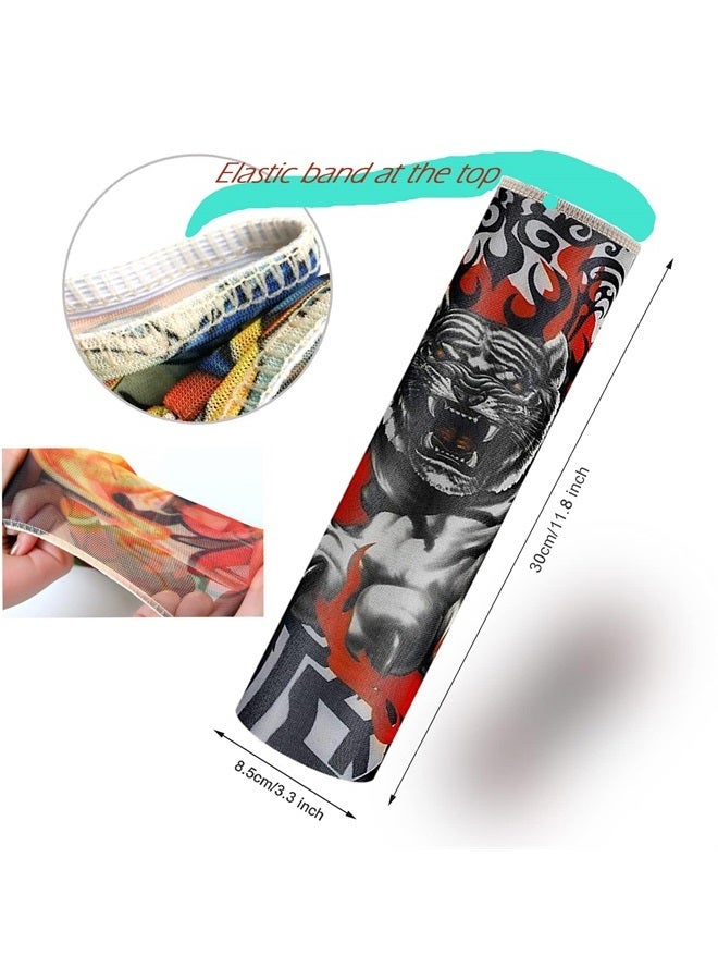 iToolai Kids Tattoo Sleeves for Boys Grils, 10 Pcs Temporary Arm Tattoo Sleeves for Children Baby, Fake Slip On Sunscreen UV Protection Cooling Arms Sleeves - Image 2