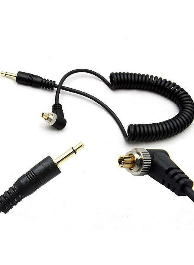 3.5mm to Male Flash PC Sync Cable with Screw Lock for Rook RF-16NE RF-603