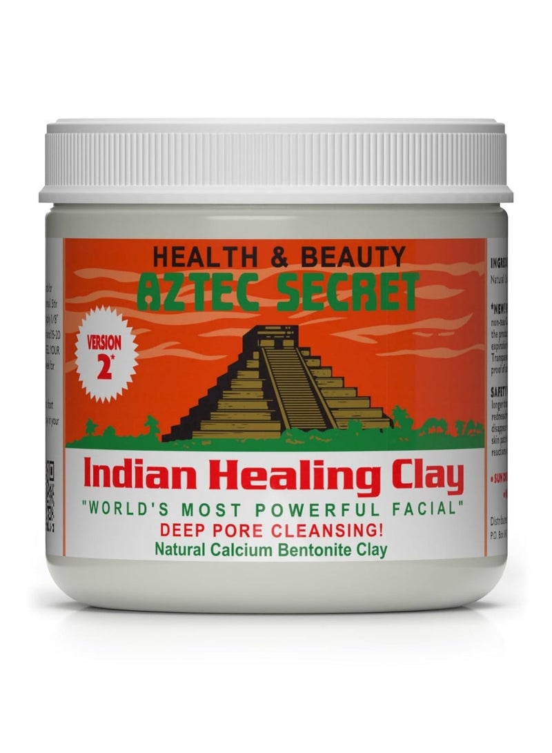 Aztec Secret– Indian Healing Clay 16 Oz – Deep Pore Cleansing Facial & Body Mask – The Original 100% Natural Calcium Bentonite Clay – New Version 2 - Image 1