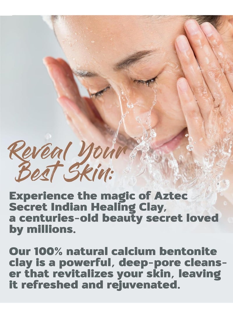 Aztec Secret– Indian Healing Clay 16 Oz – Deep Pore Cleansing Facial & Body Mask – The Original 100% Natural Calcium Bentonite Clay – New Version 2 - Image 3