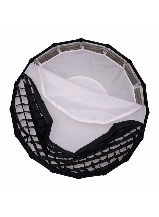 Fomito Parabolic Softbox 35.4 inch/ 90cm Quick Set-up Deep Soft Box with Honeycomb Grid and Bowens Mount for Studio Monolight LED Light Photography - Image 2