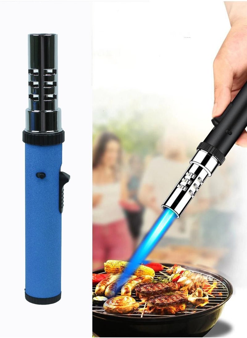 ISHWAZ - High Firepower Gas Lighter Windproof Candle Torch Turbine Lighter Refillable Best Choice For Picnic Camping  BBQ Deserts Etc Full Safe - Image 1