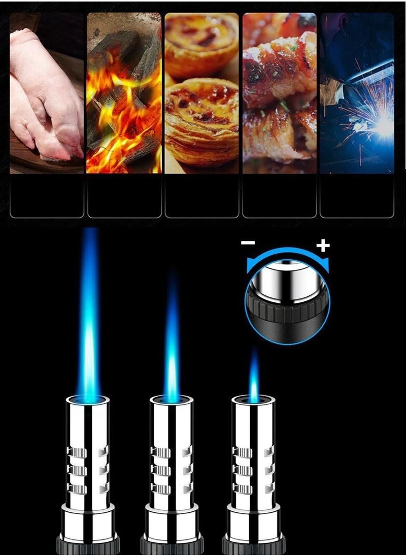 ISHWAZ - High Firepower Gas Lighter Windproof Candle Torch Turbine Lighter Refillable Best Choice For Picnic Camping  BBQ Deserts Etc Full Safe - Image 1