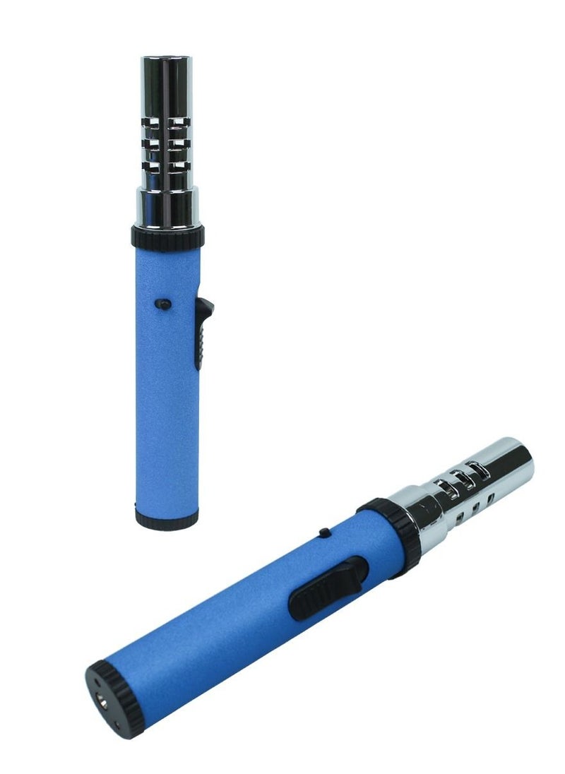ISHWAZ - High Firepower Gas Lighter Windproof Candle Torch Turbine Lighter Refillable Best Choice For Picnic Camping  BBQ Deserts Etc Full Safe - Image 1