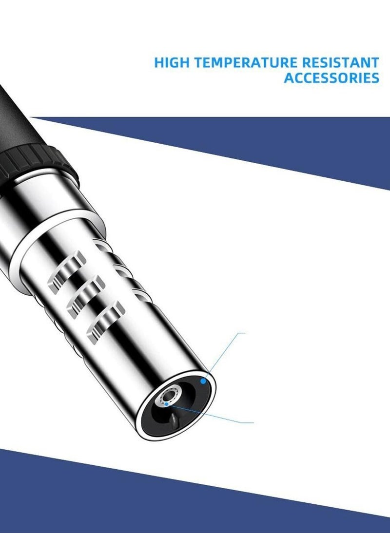 ISHWAZ - High Firepower Gas Lighter Windproof Candle Torch Turbine Lighter Refillable Best Choice For Picnic Camping  BBQ Deserts Etc Full Safe - Image 1