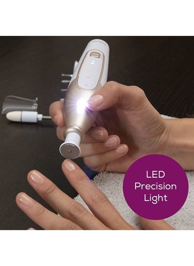 Beurer - MP64 Nail Drill Kit, Cordless Electric Nail File with 10 Attachments and LED Light, Electric Manicure Set with Adjustable Speed, E-File for Manicure and Pedicure, with Storage Case - Image 1