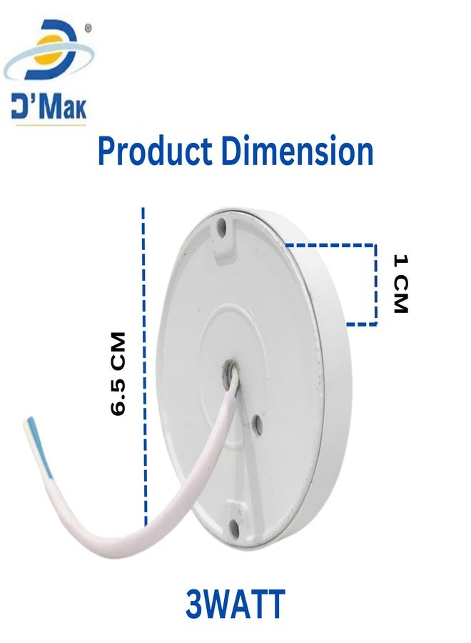 D'Mak مصباح D'Mak 3 Watts Striker Round LED Surface Cabinet Down Light (أحمر، 1) - Image 4