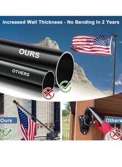 Bluejw Ramadan Flag National Day Flagpole Suitable For 2X3, 3X5, 4X6FT Flag Heavy Garden Flagpole Outdoor Or Outdoor Wall-Mounted Flagpole For Street Games  - Image 4