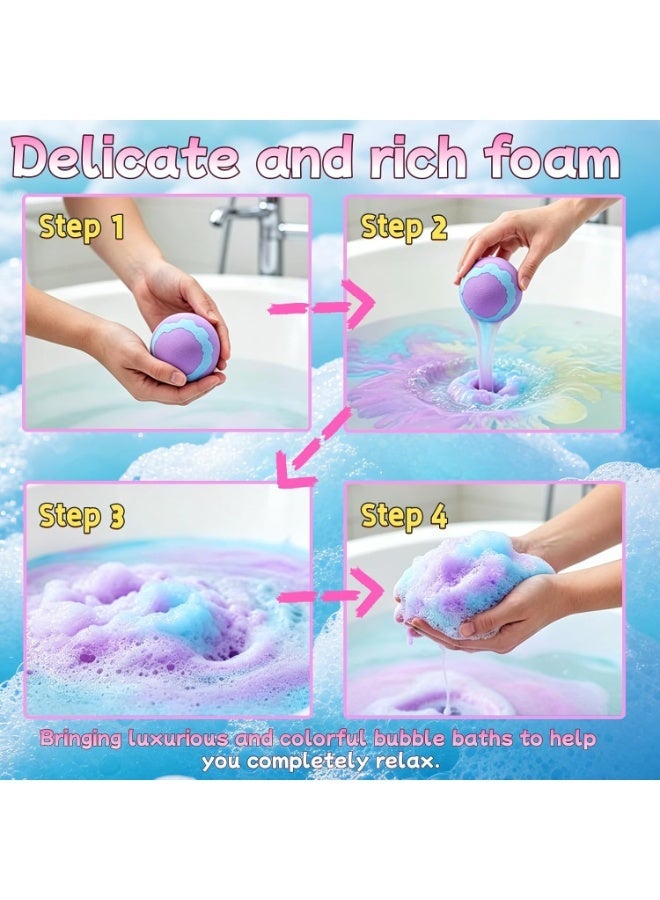 Kids Bath Bombs Gift Set, Bath Bombs With Sea Animal Surprise Toys Inside, 12Pcs 60g Natural Sea Salt Aromatherapy Fizzy Bubble Bath Balls, Skin-friendly Safe Formula For Children Spa Bath - Image 4