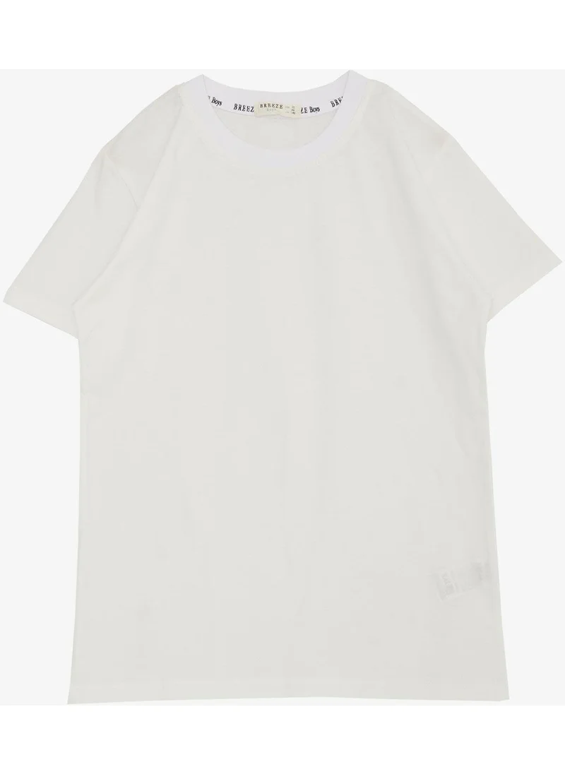 Breeze Boy's T-Shirt Basic 4-14 Years, Ecru