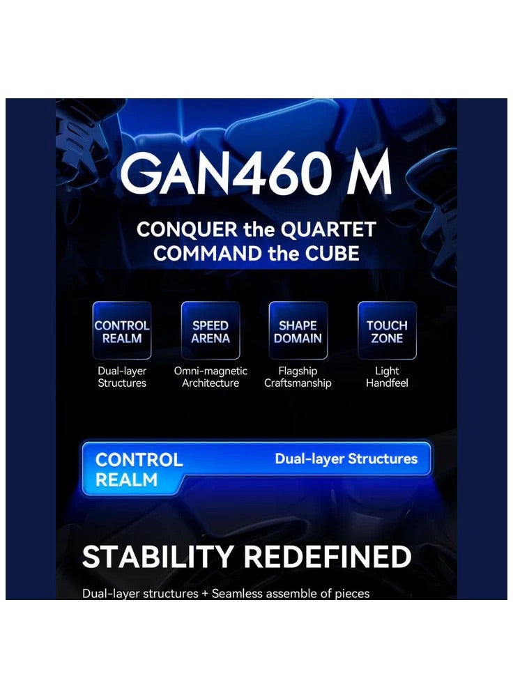 GANCUBE GAN 460 M V2 UV 4x4 Magnetic Stickerless Speedcube - Image 5