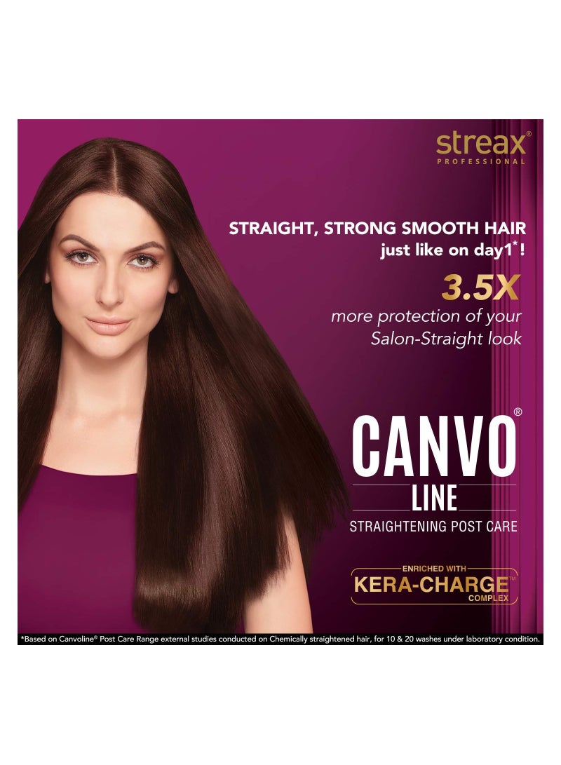 Streax Canvoline Straightening Post Care Conditioner For Women Anti Frizz & Hair Breakage Soft & Tangle Free Hair Sulphate & Paraben free 240ml - Image 3