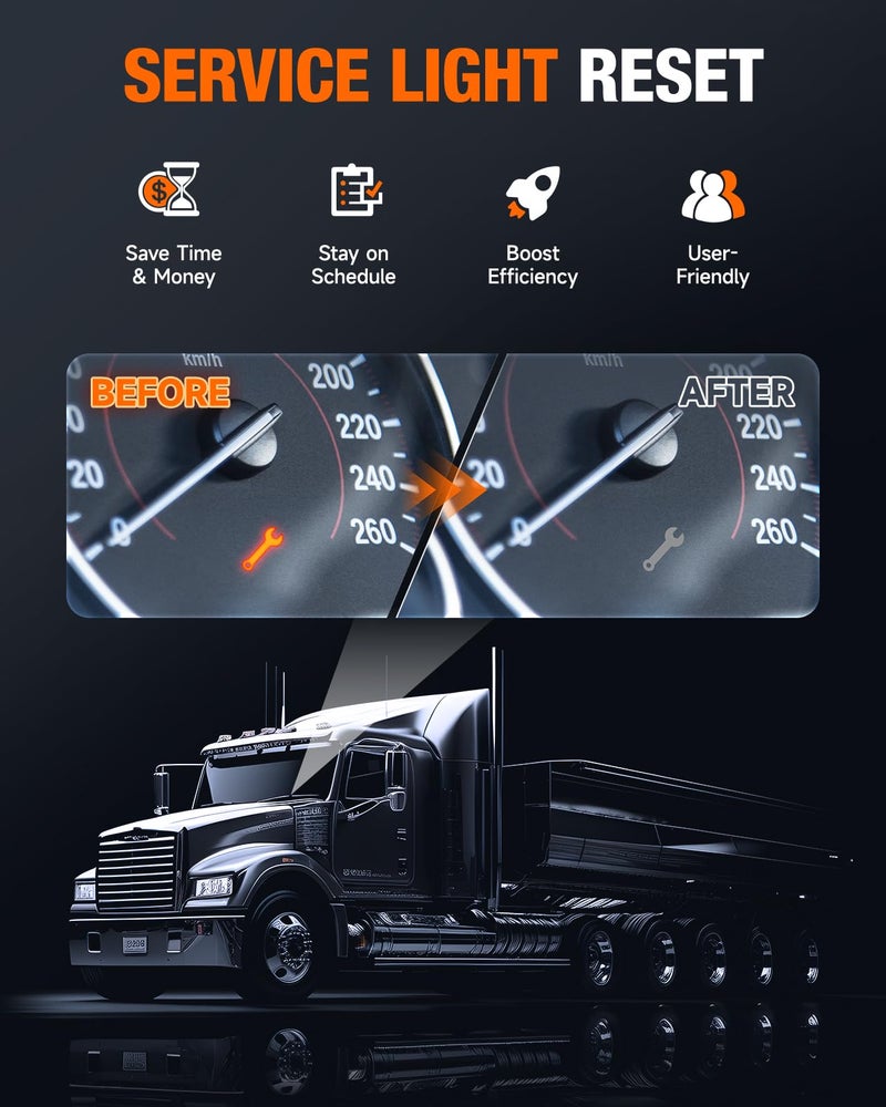 ANCEL HD3400 Pro Heavy Duty Truck Scanner | DPF Regeneration, Lifetime Free Update, Compatible with Commercial Vehicles with Cummins, Paccar, Caterpillar, Detroit, Volvo, Mack, International Engines - Image 5