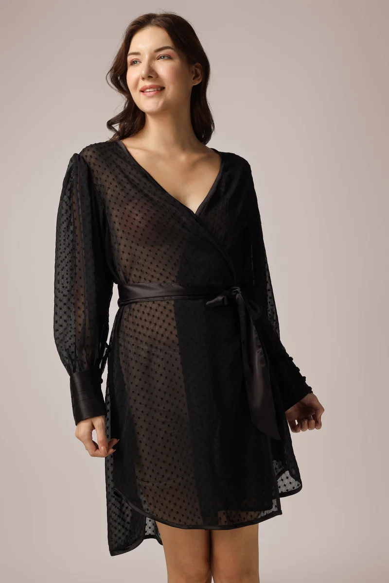 After Dark Luca, Black Dressing Robe