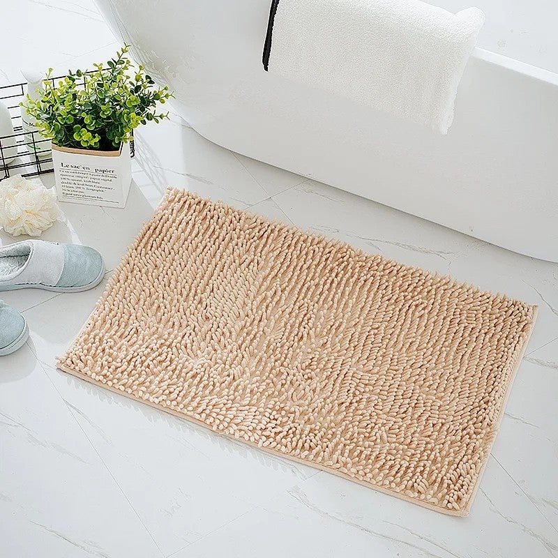 Y&D Chenille Microfiber Bath Mat Rug - Super Absorbent Luxury Bathroom Floor Mats - Image 1